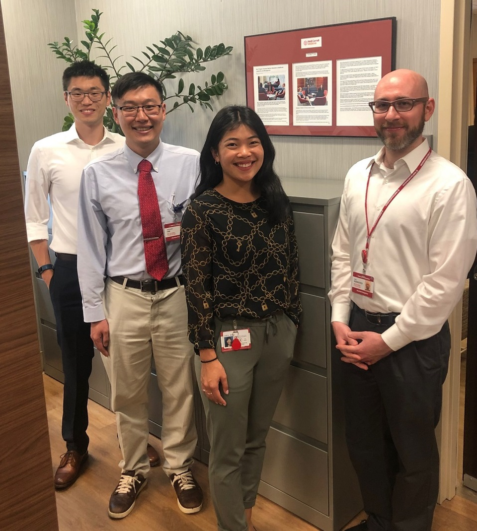 L-R: Xiaohan Ying, Gregory Han, Dora Chen, Sam Rashkovich.  Photo: Kaitlin Schullstrom