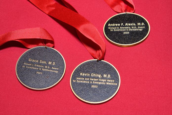 medals for the winners honored at convocation
