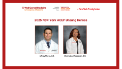 Drs. Jeffrey Mayer and Meninabasi Ndaessien Named 2025 New York ACEP Unsung Heroes