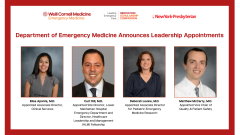 Department of Emergency Medicine Announces New Leadership Appointments (Effective May 1st)
