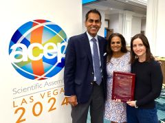 Drs. Rahul Sharma, Renu Mital and Lucy Willis Accept 2024 ACEP Wellness Award